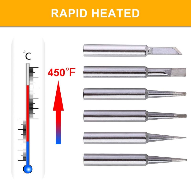 IGREAT 6PCS Soldering Tips for Weller ST Series Tip Replace Weller ST7 WLC100,SP40L / SP40N and WP25, WP30, WP35 Irons Tips - Image 4